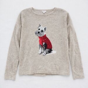 J. Jill Weston the Dog Beige Heathered Pullover Cotton Blend Casual Knit Sweater